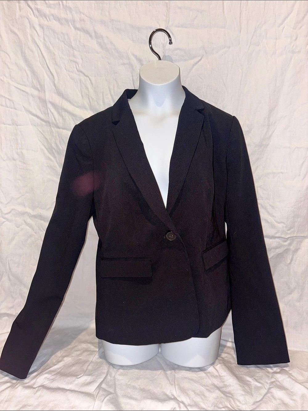 Liz Claiborne Single-Button Blazer Black Size 4 Petite
